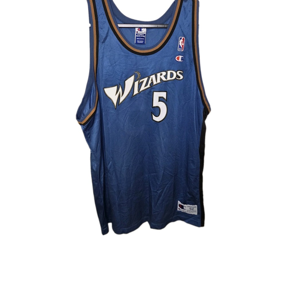 Rare Vintage Champion Juwan Howard Washington Wizards #5 NBA Jersey Mens 52 2XL
